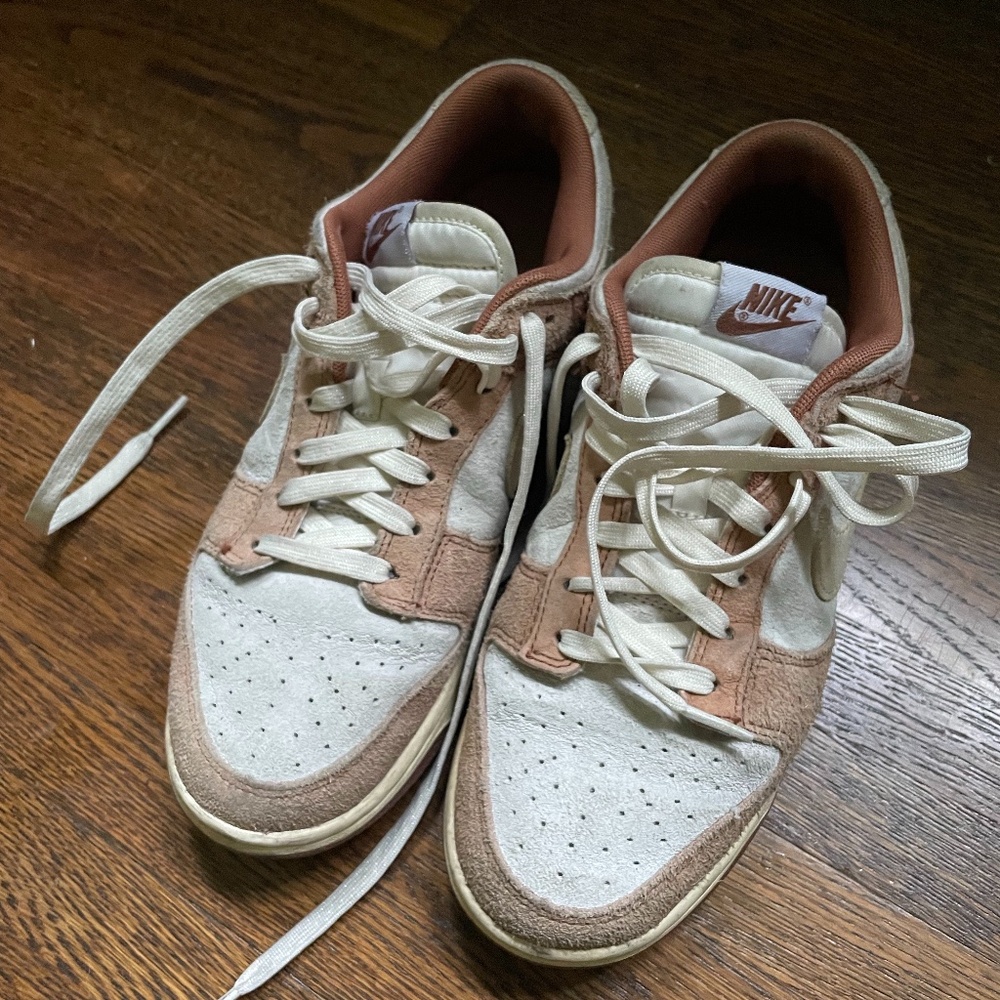 Nike Dunk Low Retro PRM Medium Curry Top Sneakers Brown DD1390-100 US size 7.5